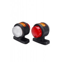 Set 2 lampi LED de semnalizare 12V-24V cu trei culori: alb-galben-roșu
