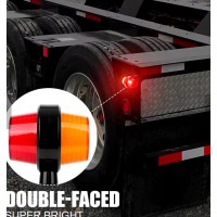 Set 2 Lămpi laterale cu Led, de semnalizare pentru camion, remorcă, rulotă,portocaliu-roșu, 12-24V