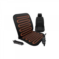 Husa scaun auto cu incalzire 2 trepte alimentare bricheta 12V universala Negru