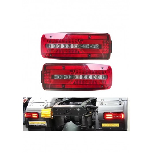 Set 2 lampi stop cu LED cu MUFA, camion/remorca model Man,24V - Fara Eroare