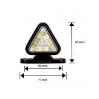 Set 2 lampi de gabarit triunghi cu led, rosu/alb, 12v-24v, 18 led Set 2 lampi de gabarit triunghi cu led, rosu/alb, 12v-24v, 18 led