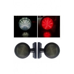 Set 2 Lampi led pentru gabarit 12v-24v rosu+ alb, geam fumuriu