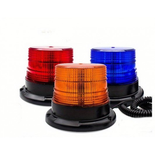 Girofar led 12v-24v cu magnet si mufa brichetă- 3 culori disponibile