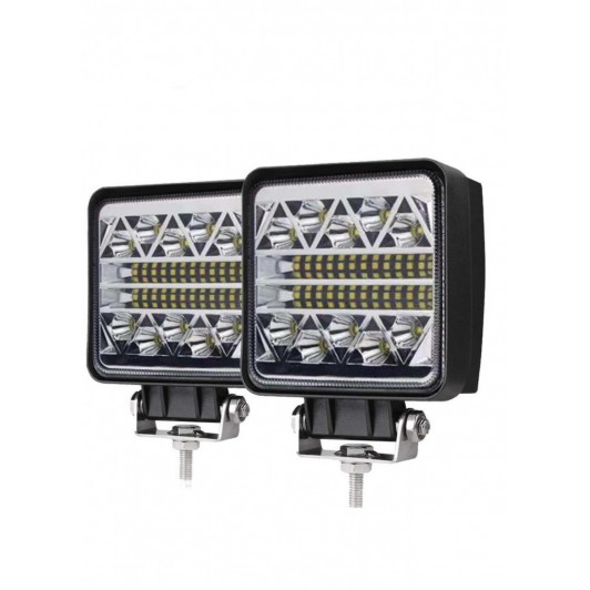 Proiector LED, 10-30V, 108W ,LUMINA ALBA + FLASH CU FIR SEPARAT