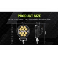 Proiector led cu lumina de zi si flash galben , 125w , 12v-24v