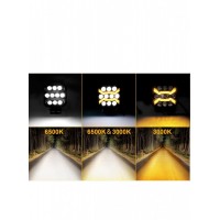 Proiector led cu lumina de zi galbena si flash , 125w , 12v-24v Proiector led cu lumina de zi galbena si flash , 125w , 12v-24v