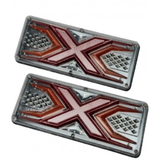 set 2 lampi led cu semnalizare dinamica 12v-24v L= 33 cm