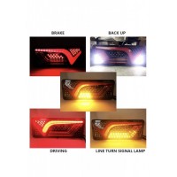 set 2 lampi led cu semnalizare dinamica 12v-24v - L= 330mm x 130mm