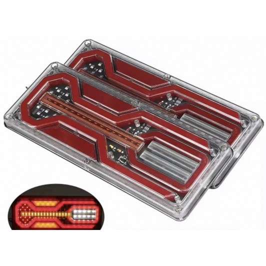 set 2 lampi led cu semnalizare dinamica 12v-24v - 33 cm x 13cm