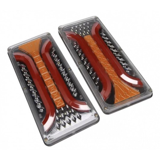 set 2 lampi led cu semnalizare dinamica 12v-24v -  33cm x 13 cm