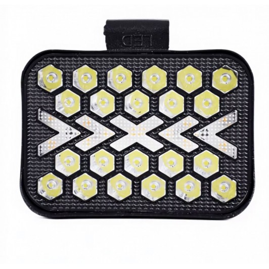 Proiector LED cu DRL 9-80V, alb-galben, carcasa aluminiu IP67