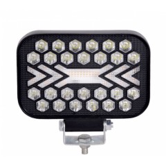 Proiector LED cu DRL 9-80V, alb-galben, carcasa aluminiu IP67