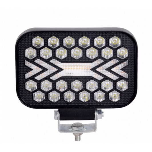 Proiector LED cu DRL 9-80V, alb-galben, carcasa aluminiu IP67