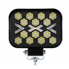 Proiector LED cu DRL 9-80V, alb-galben, carcasa aluminiu IP67