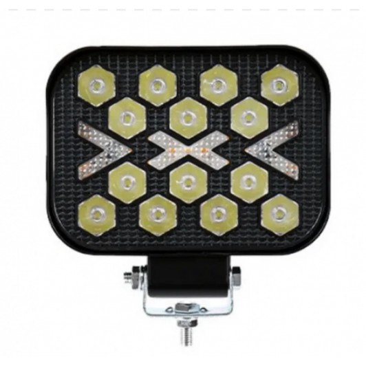 Proiector LED cu DRL 9-80V, alb-galben, carcasa aluminiu IP67