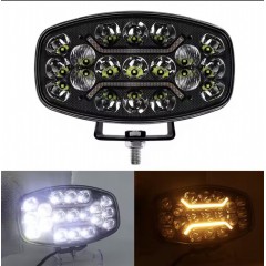 Proiector led universal tip SPIDER , 12V - 24V, cu lumină DRL, alb-galben,