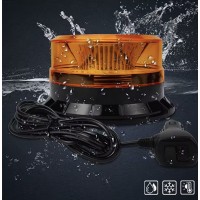 Girofar led efect de roatie, 12v-24v, cu magnet si mufa de bricheta, lumina galbena