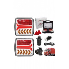 Kit lampi wireless ( fara fire) ,12v-24v, semnalizare dinamica
