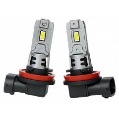 Set 2 becuri Led H8/H11, 100w, 10.000LM, 1:1,CANBUS, cu ventilator , 6000k