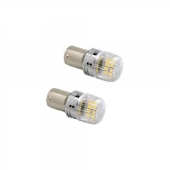 Set 2 becuri auto LED o faza BA15S P21W 16SMD, CANBUS 12-24V