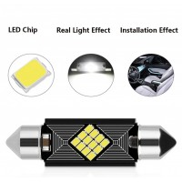 Set 2 leduri 39 mm canbus alb 6000k PREMIUM