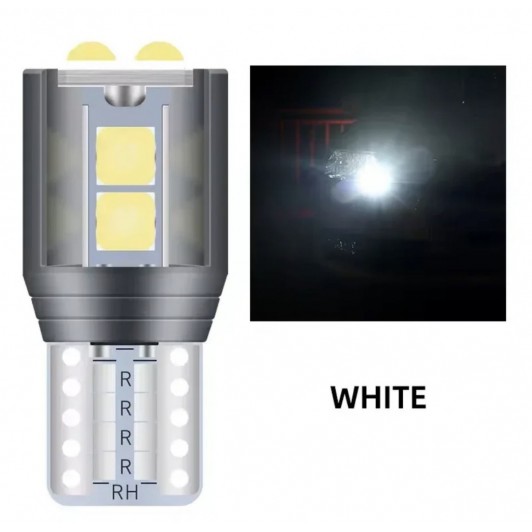 set 2 leduri t10 w5w, canbus ,alb 6000k, 12v