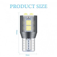 set 2 leduri t10 w5w, canbus ,alb 6000k, 12v