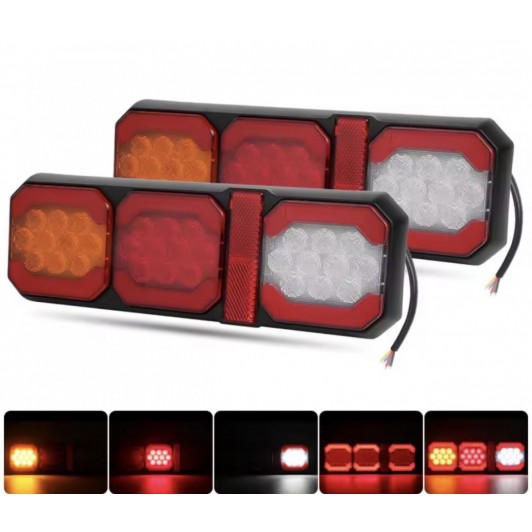 set 2 lampi led 12v-24v, cu dreptunghi reflector