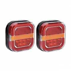 set 2 Lampi pentru stop cu semnalizare dinamica 3 functii 12V-24V