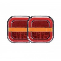 set 2 Lampi pentru stop cu semnalizare dinamica 3 functii 12V-24V