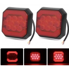 Set 2 Lampi stop LED patrate 12-24V