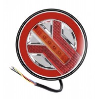 Set 2 lampi rotunde cu contur neon, semnal dinamic, 12v-24v