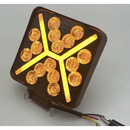 Proiector led cu lumina de zi galbena , 125w , 12v-24v Proiector led cu lumina de zi galbena , 125w , 12v-24v