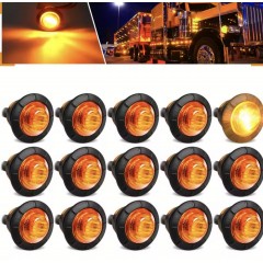 Lampa pentru bullbar/gabarit cu led 12v-24v, galben ( o fata luminaoasa) Lampa pentru bullbar/gabarit cu led 12v-24v, galben ( o fata luminaoasa)
