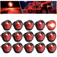 Lampa pentru bullbar/ gabarit cu led 12v-24v, rosu ( o fata luminaoasa)