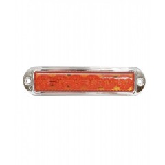Lampa Laterala cu Led, lumina portocalie, rama cromata, 12V -24V, 6 SMD, Resistenta La Apa