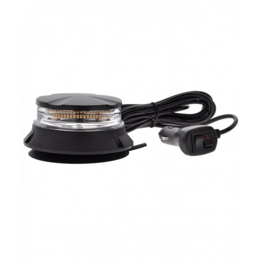 Girofar led cu mufa bricheta, 12v-24v , efect rotatie 360•, talpa magnetica