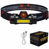 Lanterna frontala cu LED, reincarcabila, USB