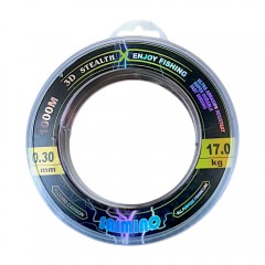 Fir Monofilament Saimino Stealth 3D Fluoro carbon 1000 m, 0.20 mm