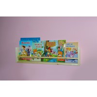 Set 2 etajere carti Montessori - rafturi carti din lemn natur sau colorat 63,8 cm