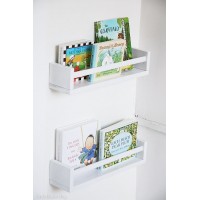 Etajera carti Montessori - raft carti din lemn natur sau colorat 36 cm
