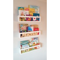 Set 3 etajere carti Montessori - rafturi carti din lemn natur sau colorat 63,8 cm