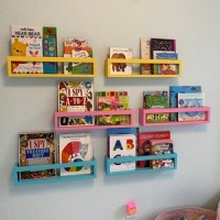 Set 3 etajere carti Montessori - rafturi carti din lemn natur sau colorat 63,8 cm