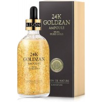 Ser 24K cu Foite de Aur si Acid Hialuronic, Goldzan Ampoule by Maison de Nature, 100 ml