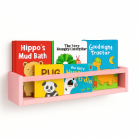 Etajera carti Montessori din lemn - 60 cm Roz