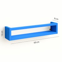Etajera carti Montessori din lemn - 60 cm Albastru inchis