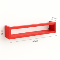 Etajera carti Montessori din lemn - 60 cm Rosie