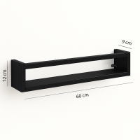 Etajera carti Montessori din lemn - 60 cm Neagra