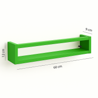 Etajera carti Montessori din lemn - 60 cm Verde
