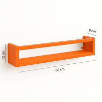 Etajera carti Montessori din lemn - 60 cm Portocalie